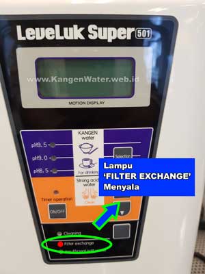 exchange filter mesin kangen water leveluk super501 mw7000hg